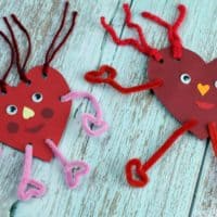 Paper valentine creature diy for kids