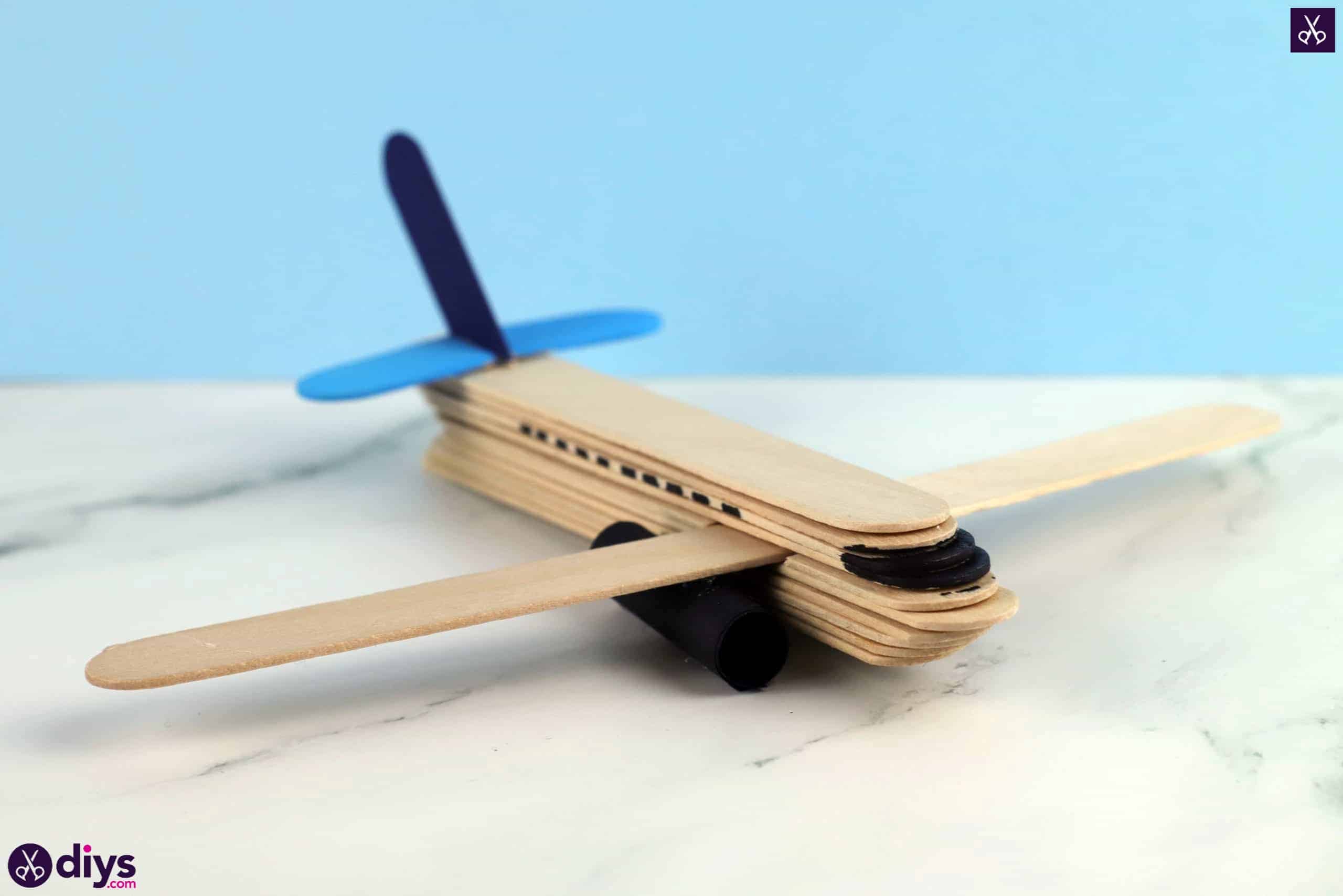 Popsicle stick airplane decor for kids