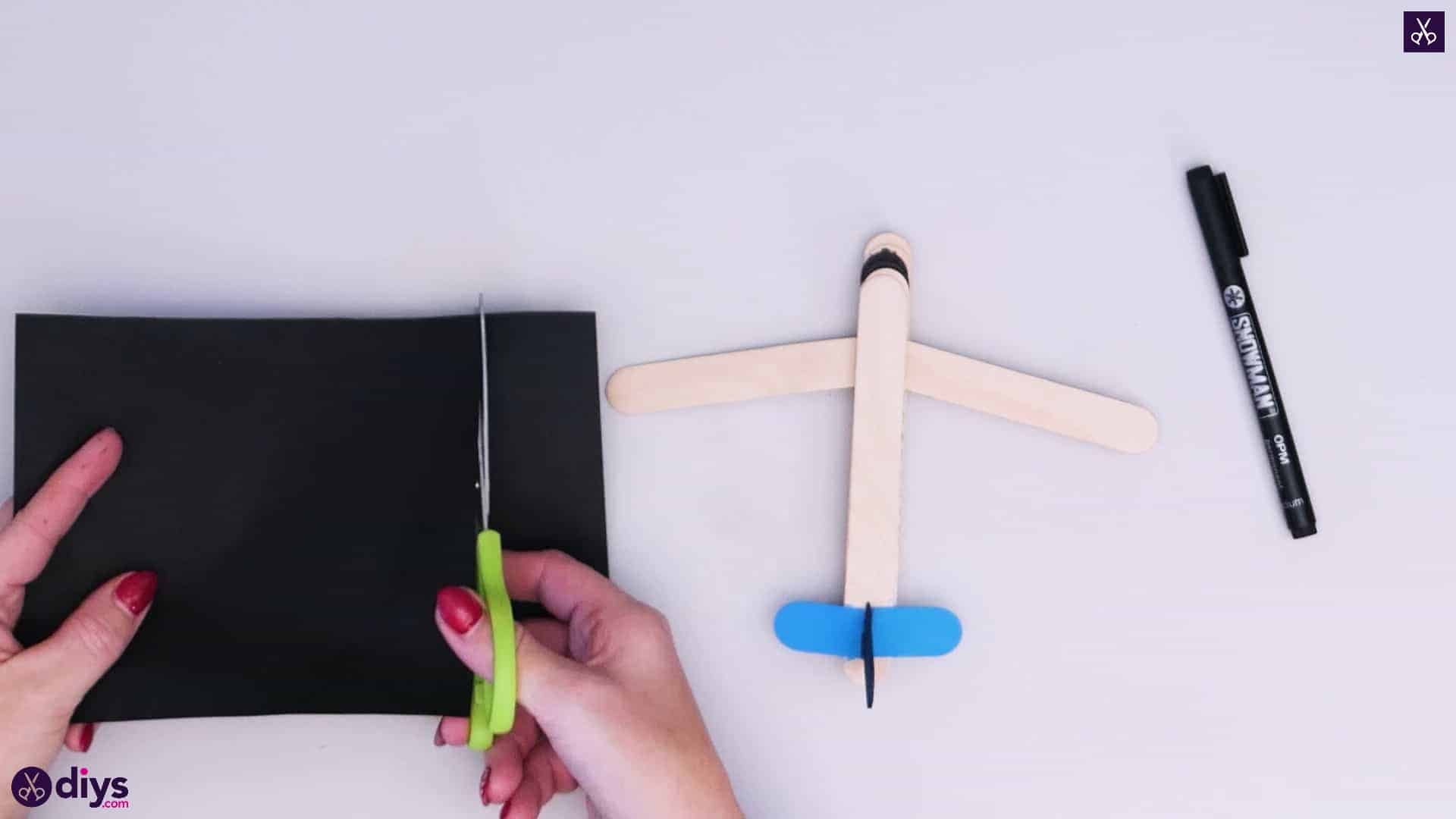 Popsicle stick airplane step 8