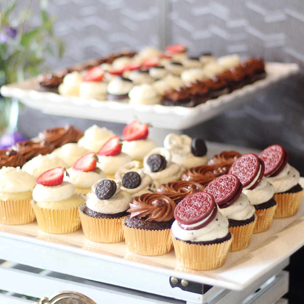 All cupcake dessert table