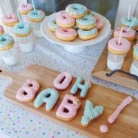 Donut baby shower table