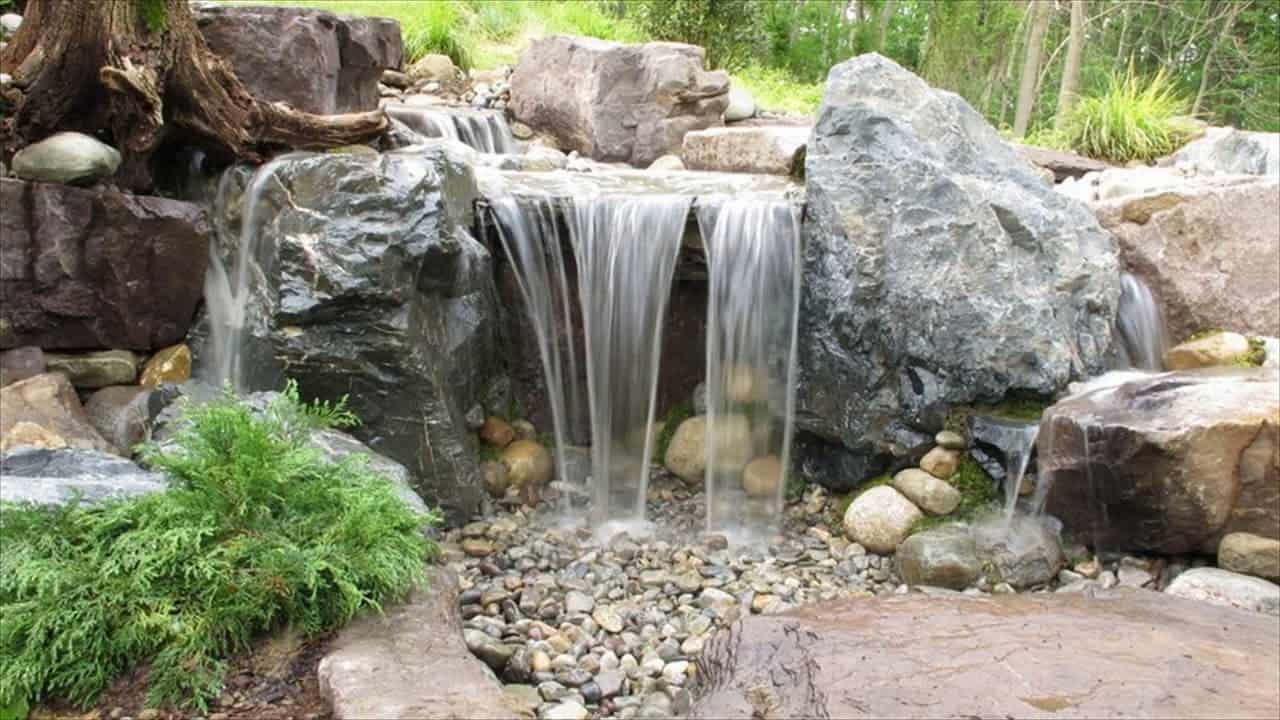 Simple backyard waterfall