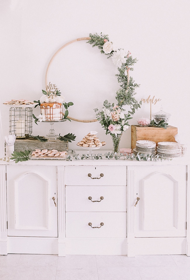 To the moon and back baby dessert table