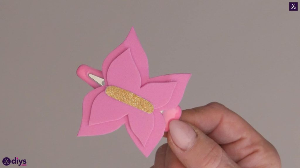 Diy butterfly barrette colorful