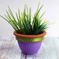 Diy colourful flower pot project