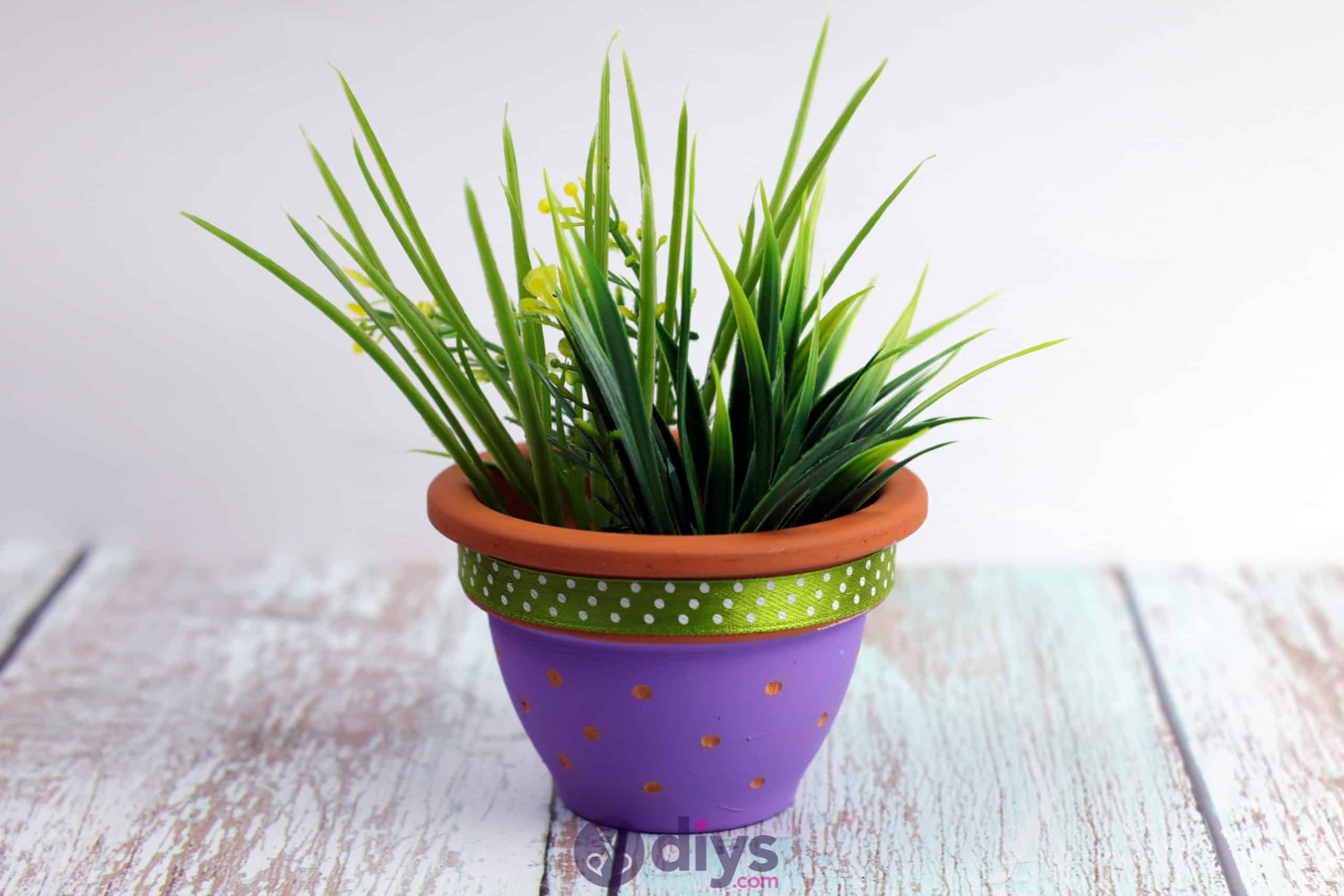 Diy colourful flower pot project
