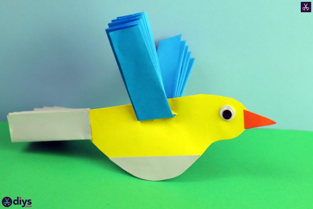 پرنده کاغذی DIY آسان