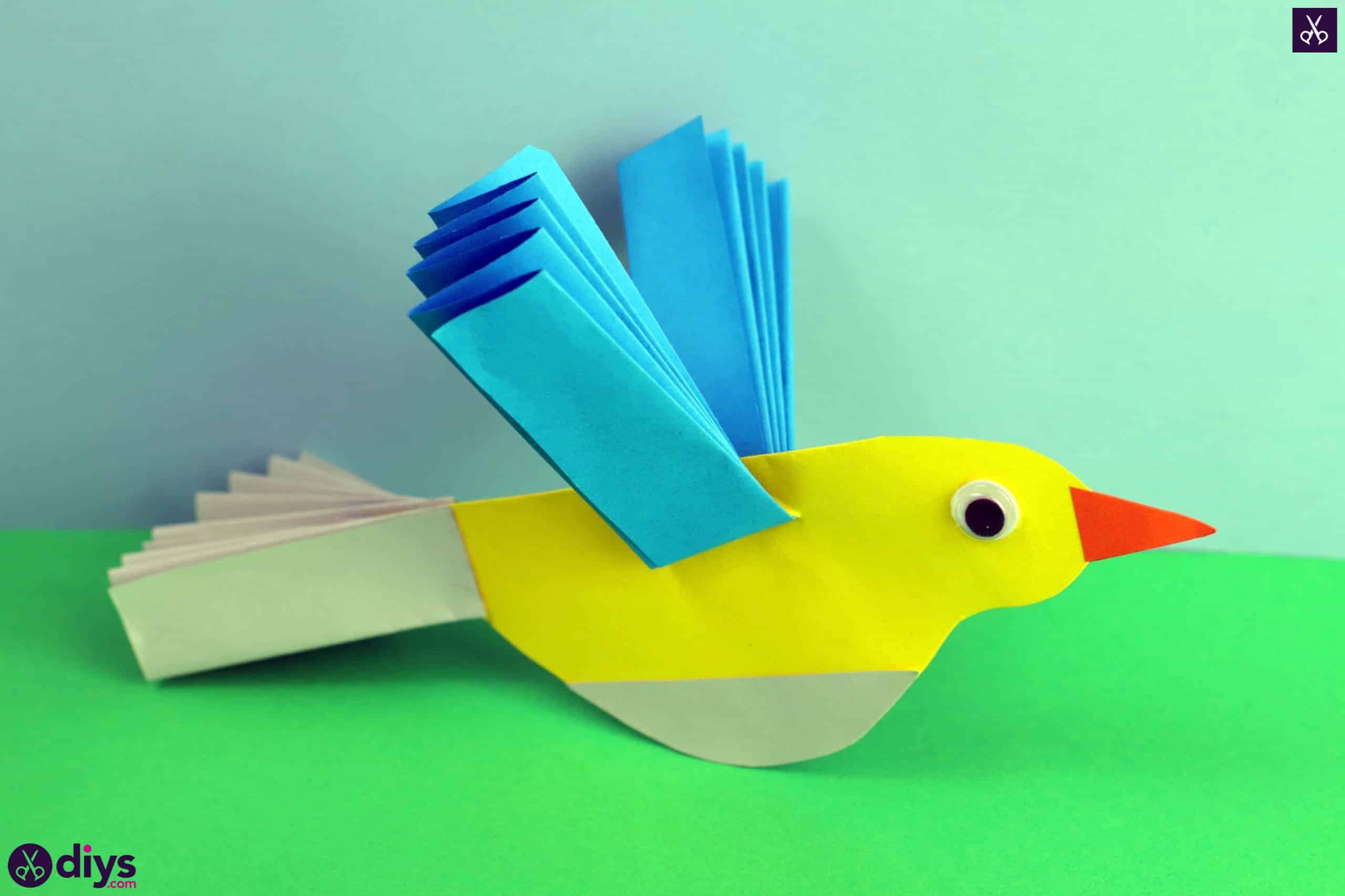 Diy easy paper bird for kids