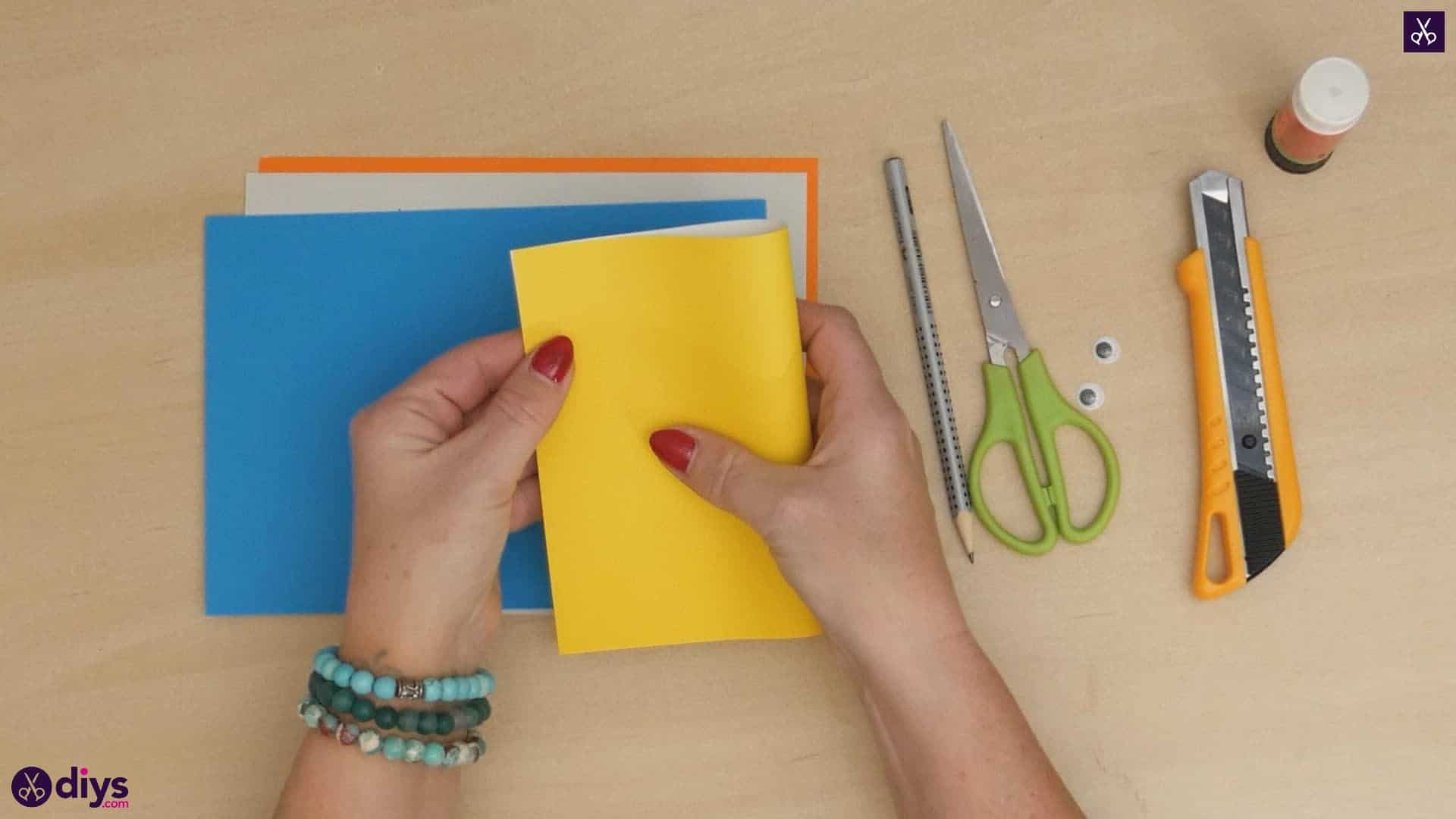 Diy easy paper bird step 2