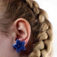 Diy hot glue star earrings fashion