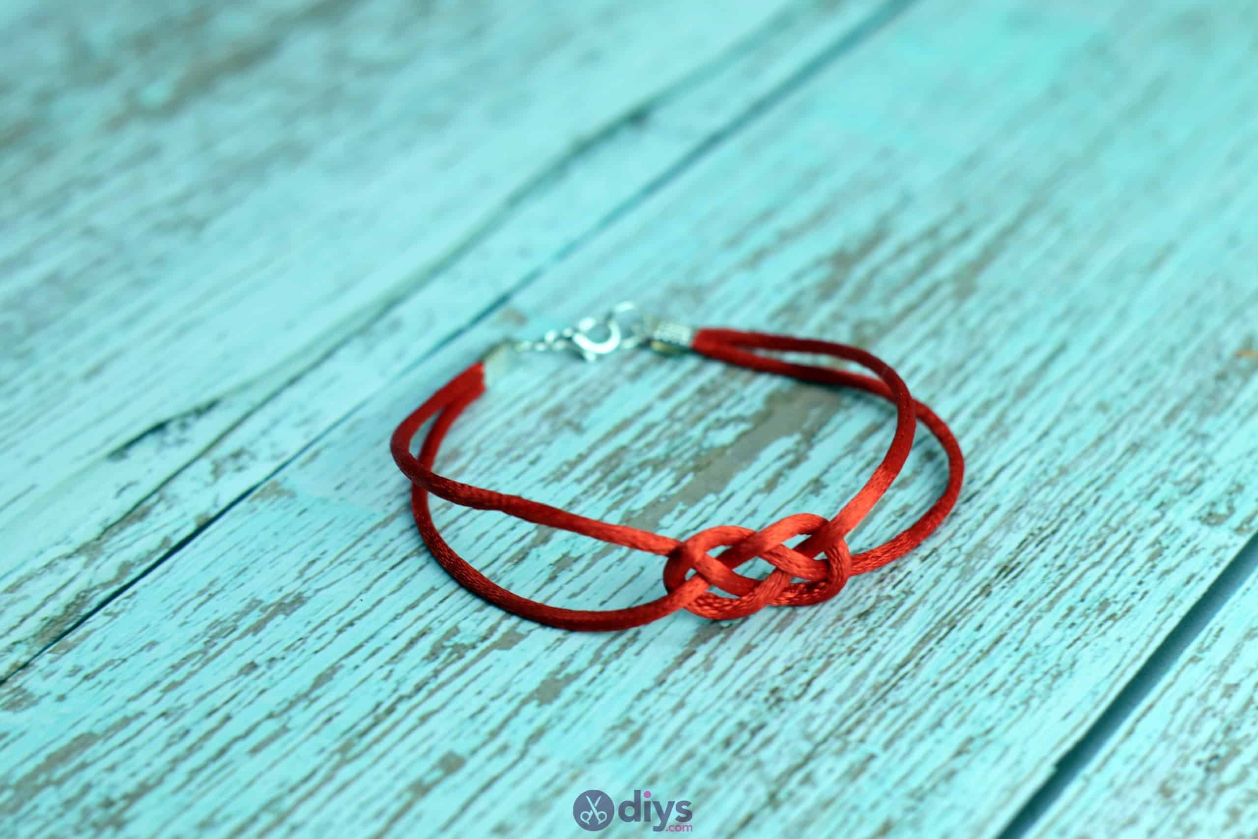 Diy knotted bracelet red string