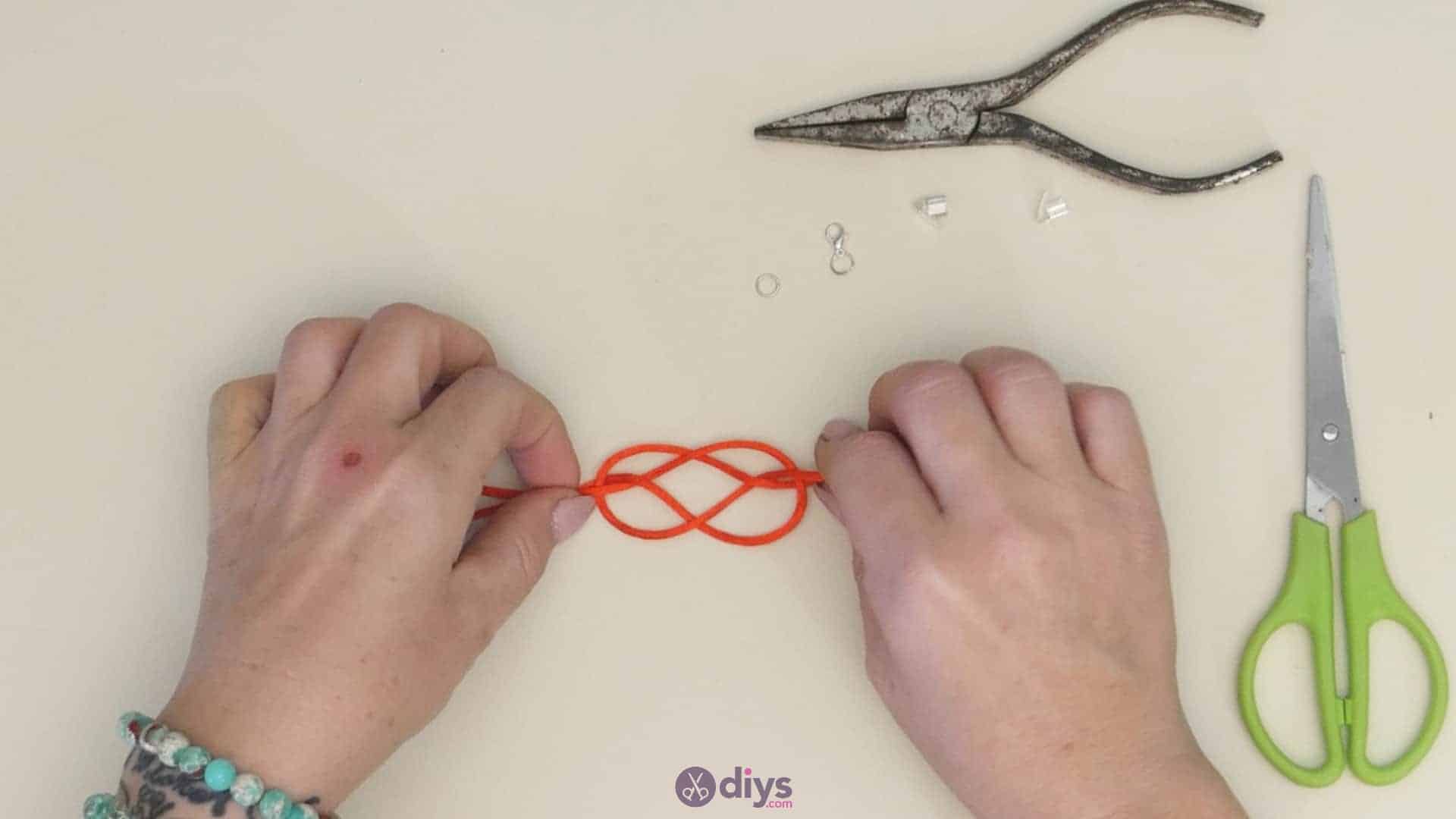 Diy knotted bracelet step 3c