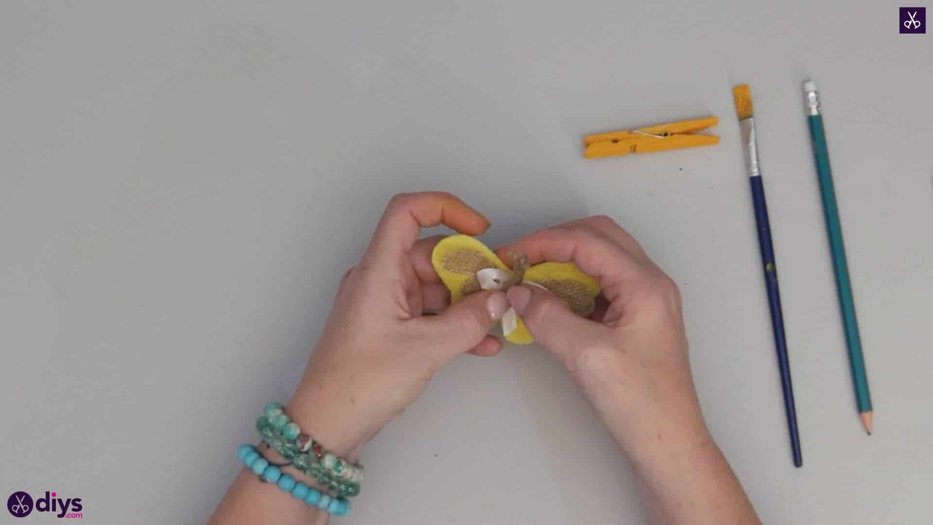 How to craft a butterfly from a clothespin step 8