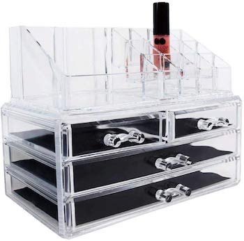 Ikee designs acrylic organizer with lined drawers