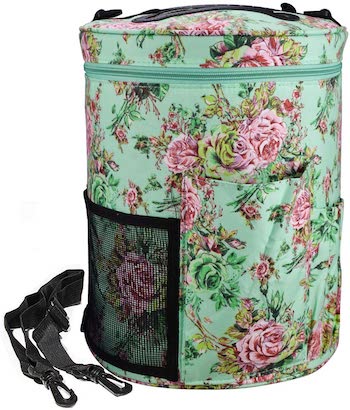 Looen large, lightweight floral knitting tote