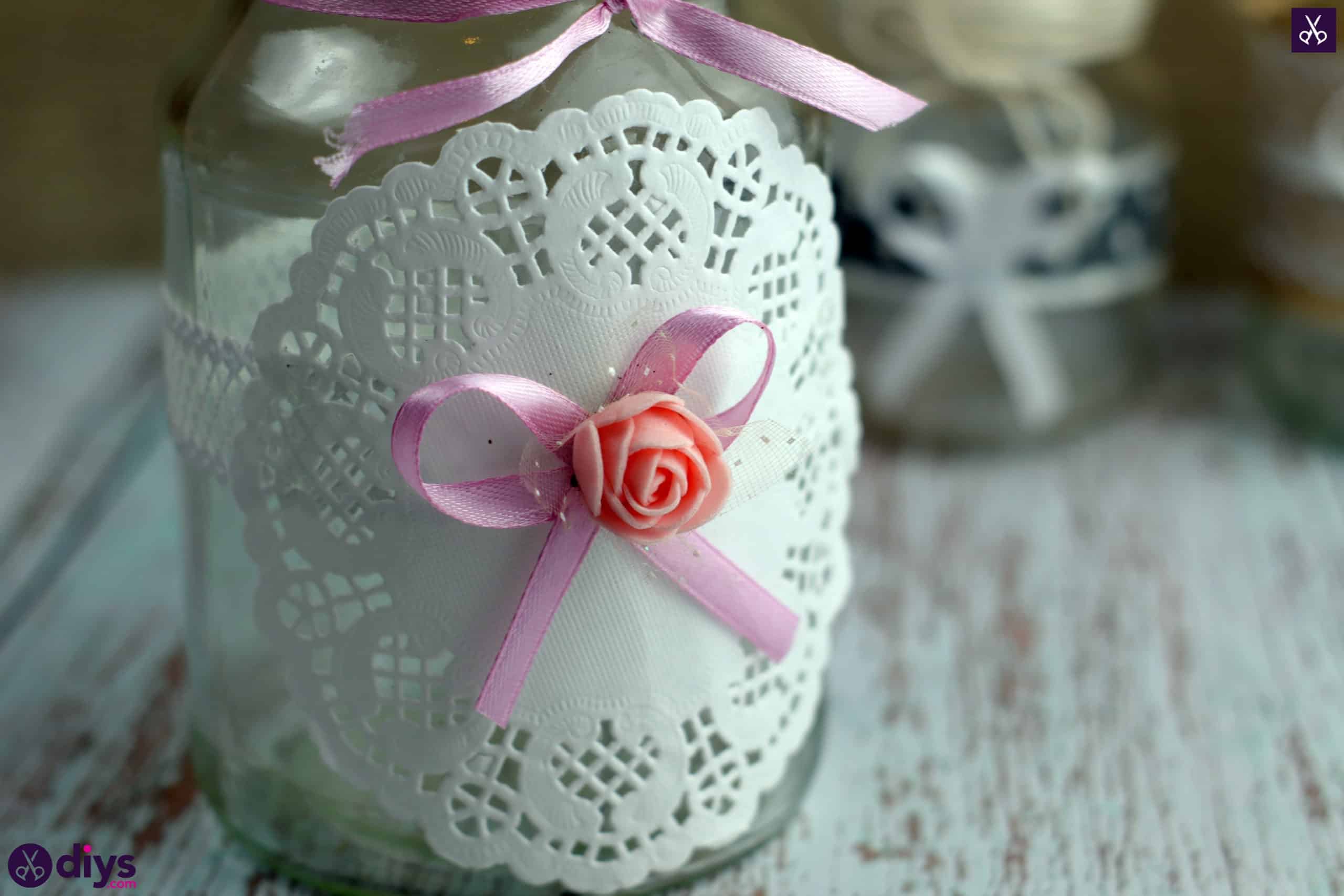 Mason jar centrepiece for weddings bow