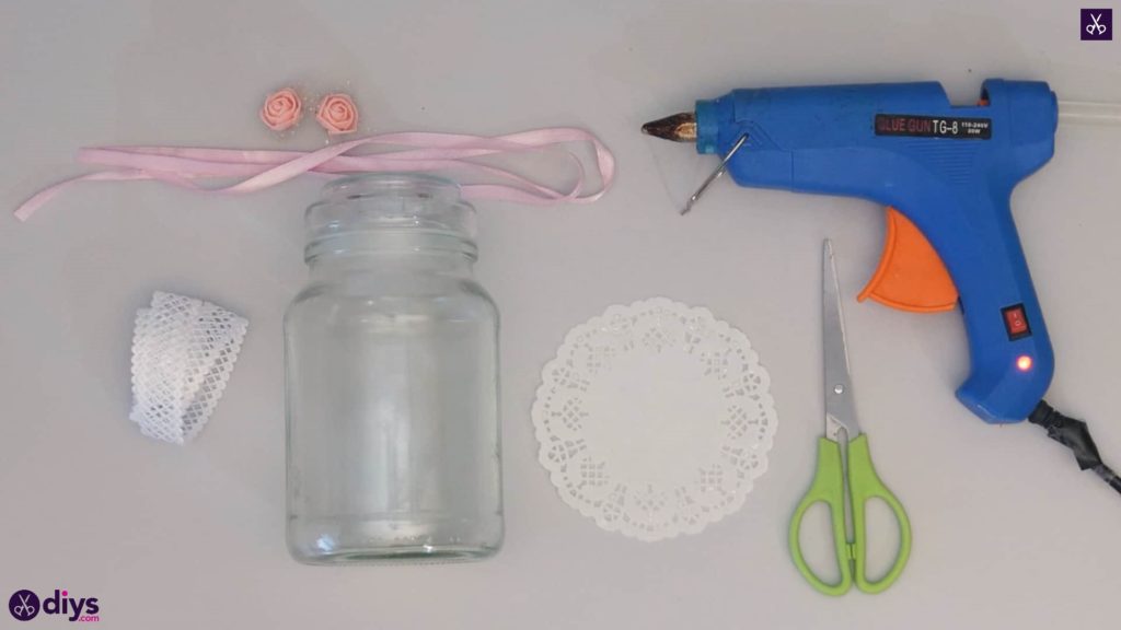 Mason jar centrepiece for weddings materials