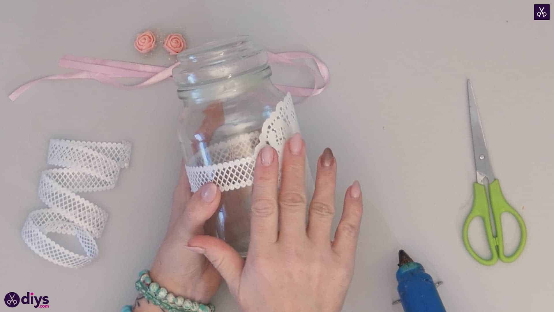 Mason jar centrepiece for weddings step3c