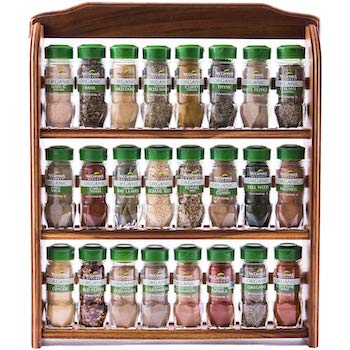 Mccormick gourmet three tier wood spice rack