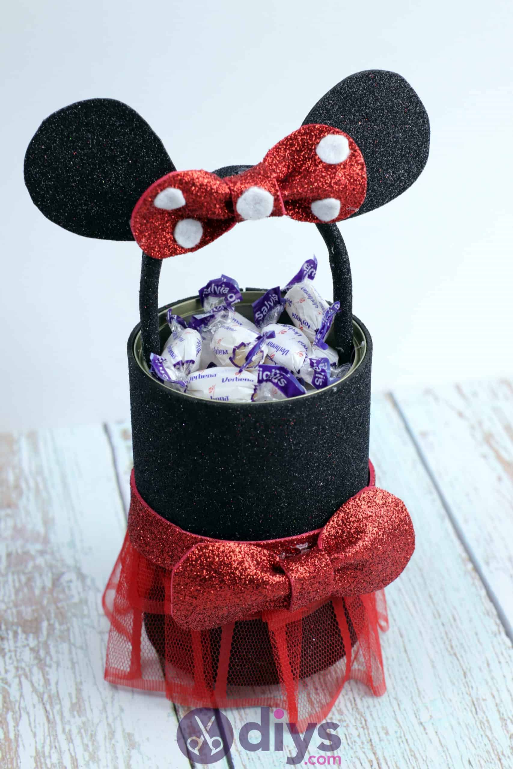 Minnie mouse tin can container diy