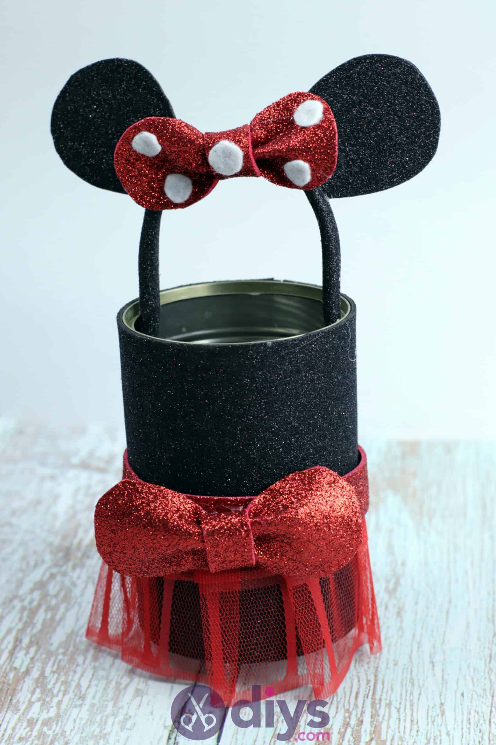 Minnie mouse tin can container
