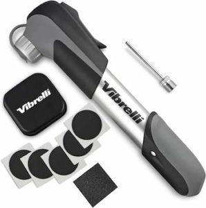 Vibrelli mini bike pump and glueless puncture repair kit