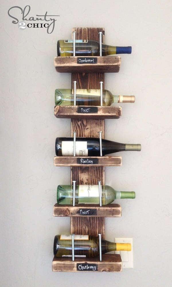 Diy wall wine rack