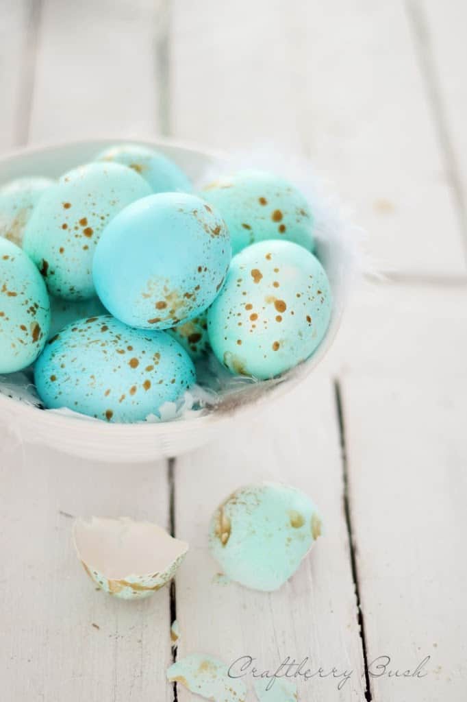 Golden speckled eggs