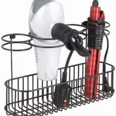 mDesign metal wire cabinet hair care organizer
