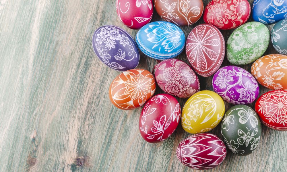 Scratched Egg Crafts for Easter