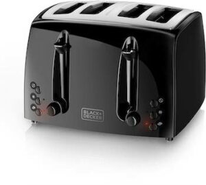 Black + Decker 4-slice extra wide toaster