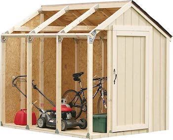 Custom shed kit with peak roof