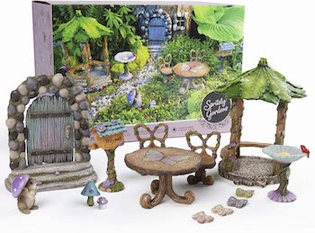 Deluxe 14 piece fairy garden kit with accessories