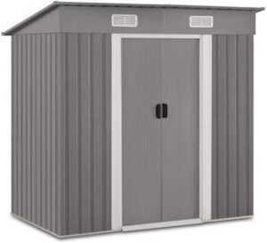 Galvanized steel heavy duty outdoor storage shed kit