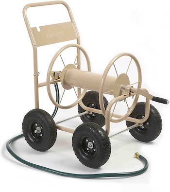 Industrial 4 wheel garden hose reel cart