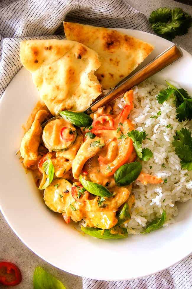 Thai red curry chicken