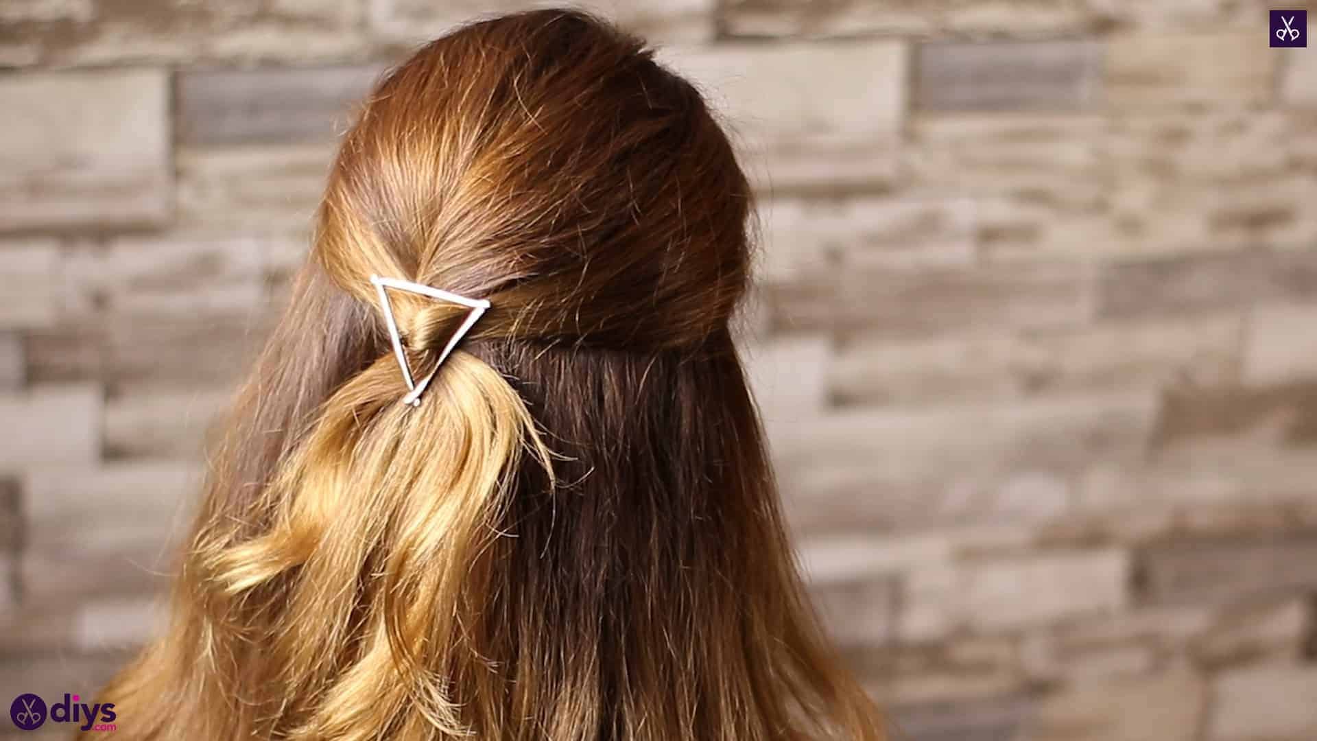 Updo hairstyle for wavy hair