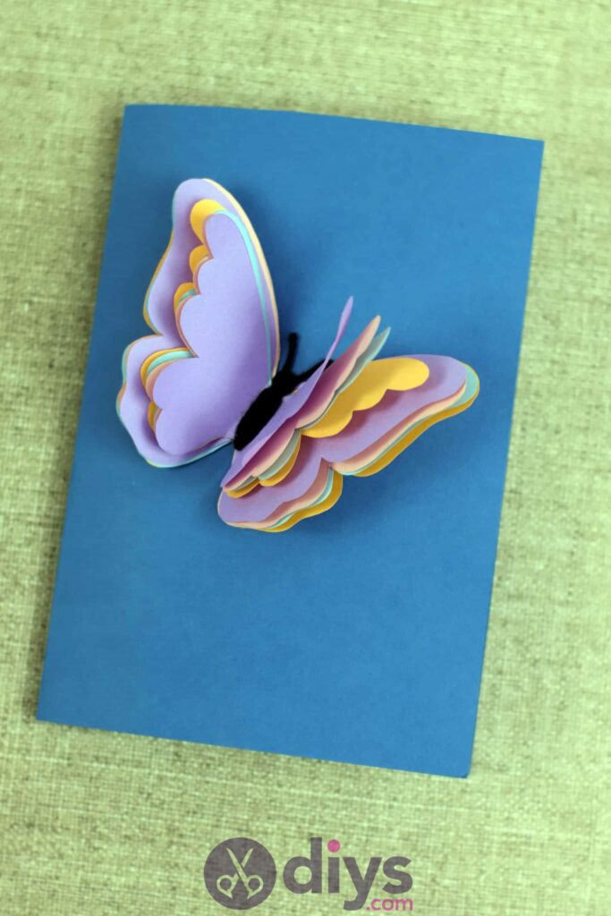 3d paper butterfly card craft