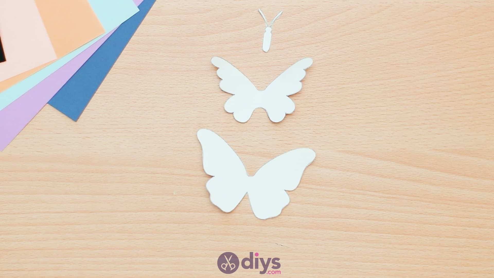 3d paper butterfly card step 2a