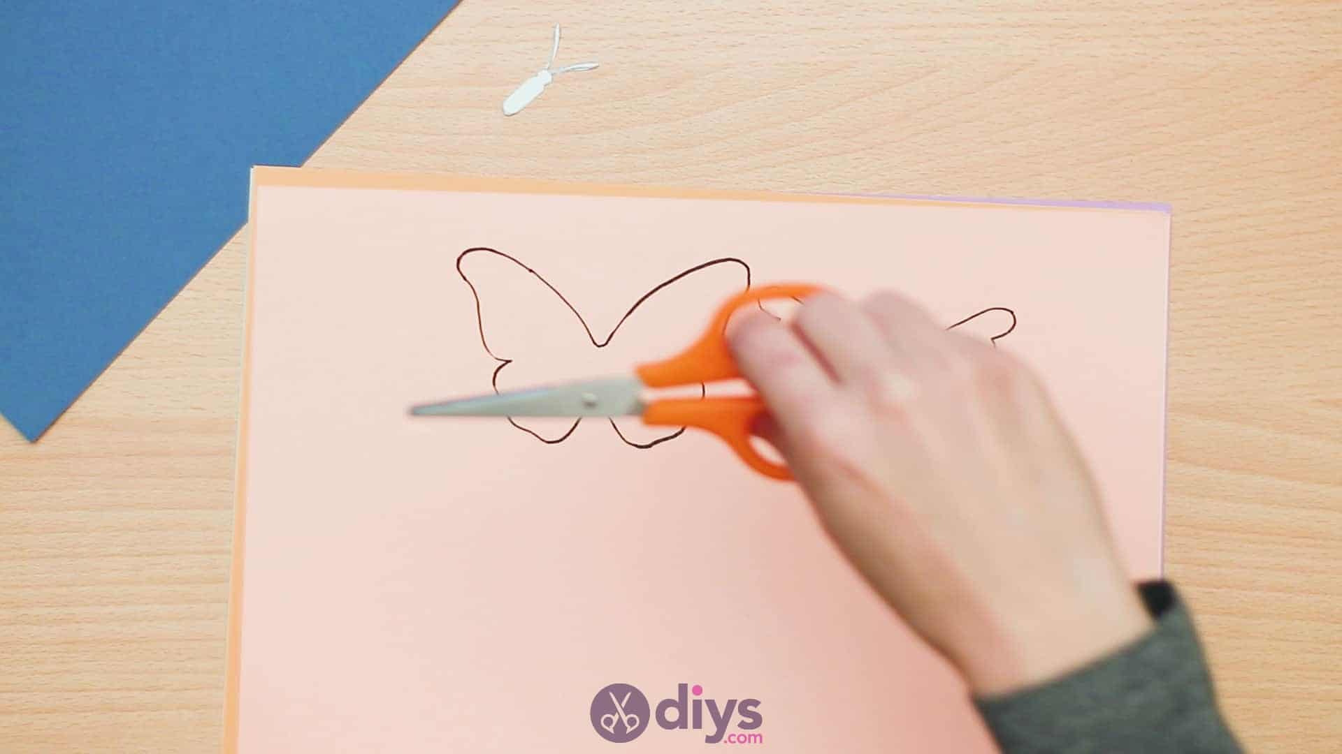 3d paper butterfly card step 3e