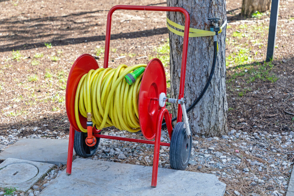 Hose Reel Pipe Holder Portable Water Trolley Cart Garden Organizer Watering 