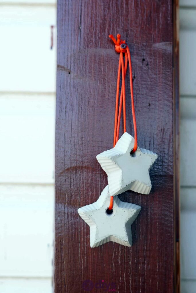 Concrete hanging star decoration hanging