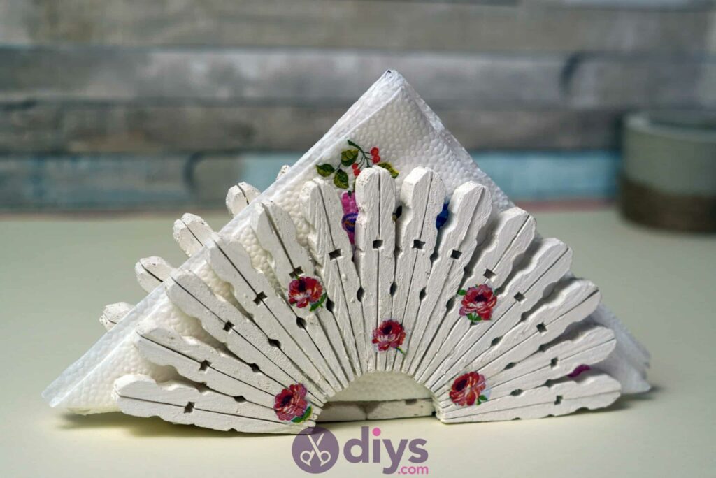 Diy clothespin napkin holder top