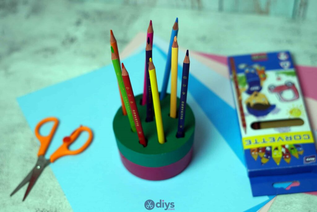 Diy concrete pencil holder project