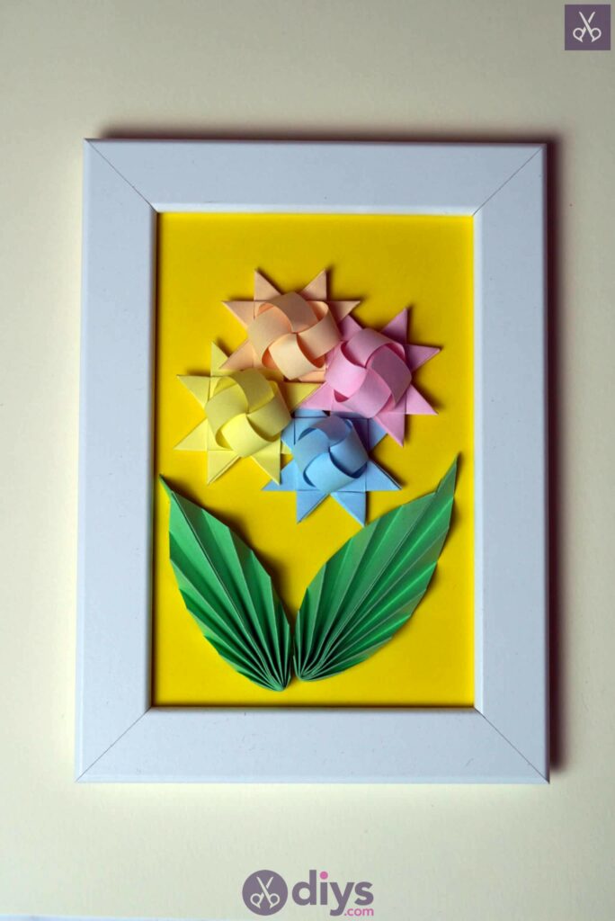 Diy origami flower art colorful