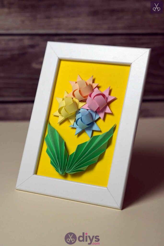 Diy origami flower art projecty