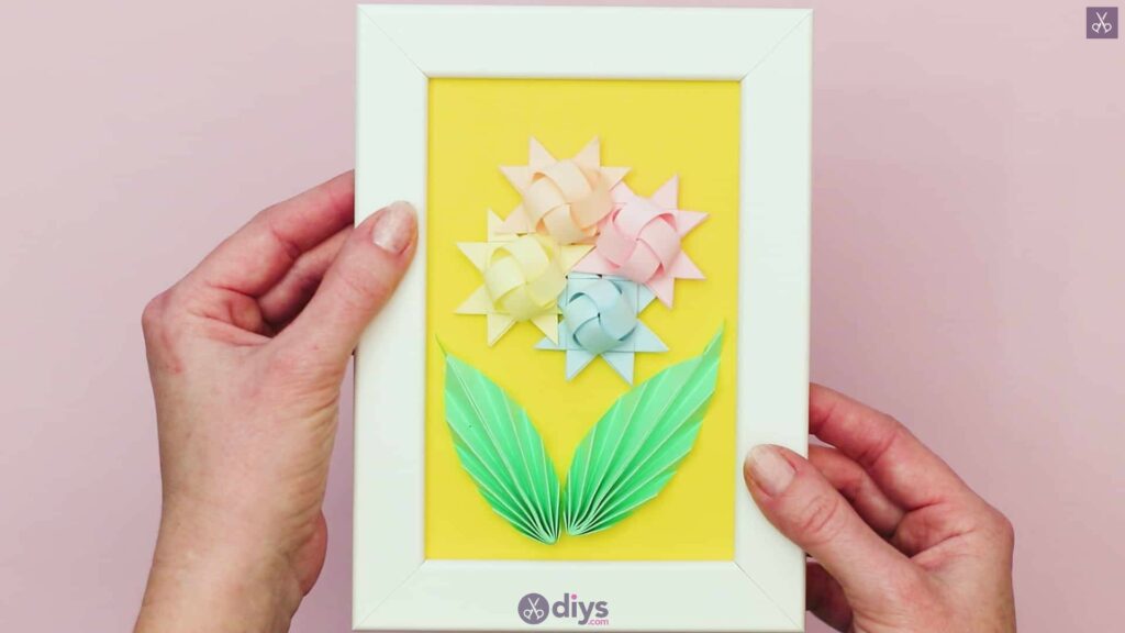 Diy origami flower art step 12av