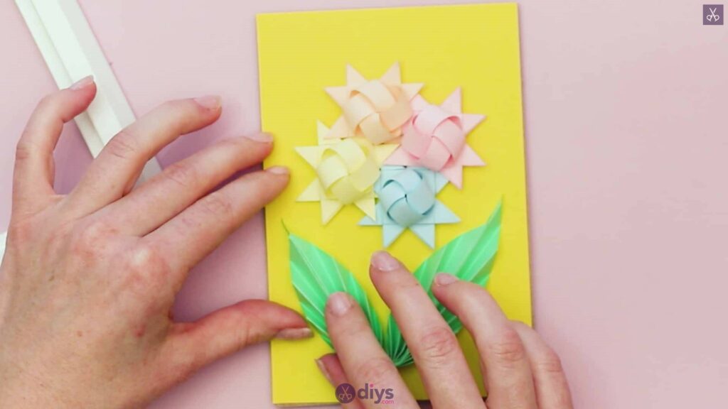 Diy origami flower art step 12h