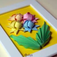 Diy origami flower art step 12ro