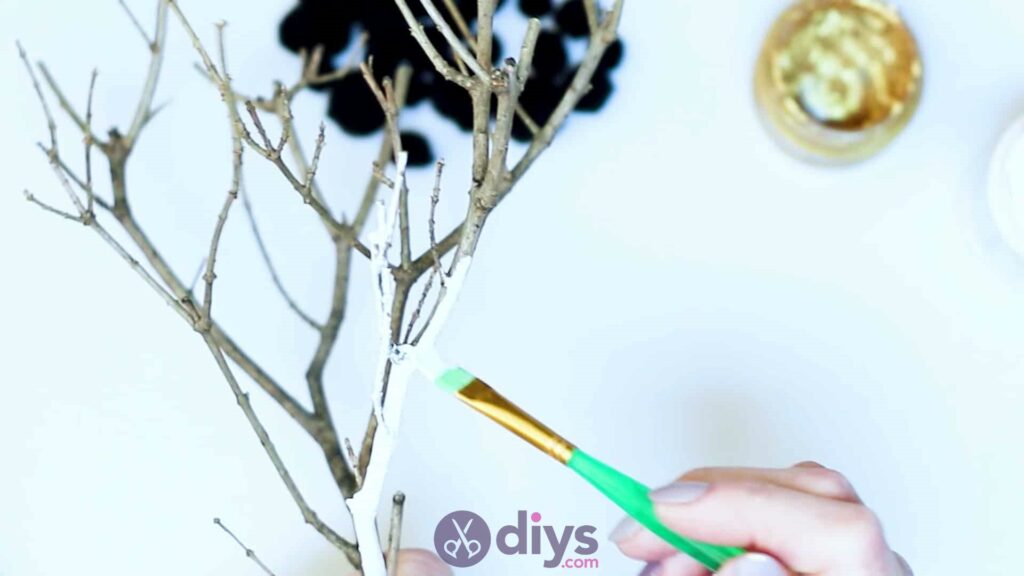 Diy pom pom tree art step 2c